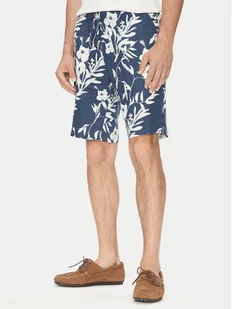 Tommy Hilfiger Szorty materiałowe Harlem MW0MW38847 Granatowy Regular Fit - Spodenki męskie - miniaturka - grafika 1