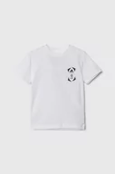 Koszulki dla chłopców - adidas Performance t-shirt bawełniany dziecięcy kolor biały z nadrukiem - miniaturka - grafika 1