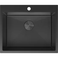 Zlewozmywaki - Mexen Solix zlewozmywak stalowy 1-komorowy 600 x 500 mm, czarny HC - 6408601000-70HC - miniaturka - grafika 1