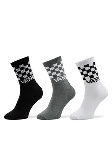 Vans Zestaw 3 par wysokich skarpet męskich Classic Check Crew VN000F0WY281 Czarny - Skarpetki męskie - miniaturka - grafika 1
