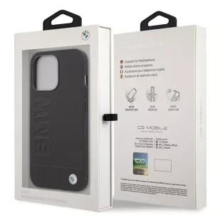 Etui na telefon BMW BMHMP14XSLLBK do Apple iPhone 14 Pro Max 6,7" czarny/black hardcase Signature Logo Imprint Magsafe - Etui i futerały do telefonów - miniaturka - grafika 8