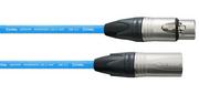 Kable - Kabel przewód mikrofonowy XLR 3 m Cordial niebieski - miniaturka - grafika 1