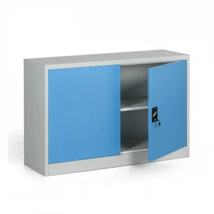 B2B Partner Metalowa szafa, demontowana, 1 półka, 1200 x 800 x 400 mm, niebieski 908009 - Szafy biurowe - miniaturka - grafika 4