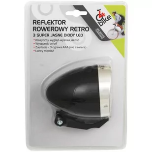 Lampka rowerowa przednia RETRO 3LED 4bike - Akcesoria rowerowe - miniaturka - grafika 1