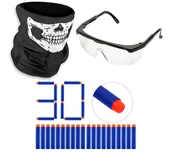 Zabawki militarne - Zestaw Okulary taktyczne do Nerf + Bandana + 30 strzałek - miniaturka - grafika 1
