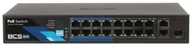 Switche - SWITCH POE BCS-B-SP1602G-1SFP 16-PORTOWY SFP BCS BASIC - miniaturka - grafika 1
