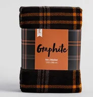 Koce - Essex Koc flanelowy GRAPHITE Multi  240 GSM 150 × 200 cm - miniaturka - grafika 1