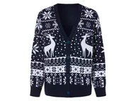 Swetry damskie - esmara® Kardigan świąteczny damski (XS (32/34), Granatowy) - miniaturka - grafika 1