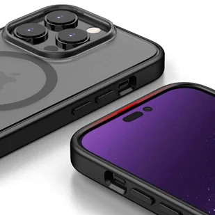 Etui matowe Alogy MagCase do MagSafe obudowa z pierścieniem magnetycznym do Apple iPhone 13 Pro Czarne - Etui i futerały do telefonów - miniaturka - grafika 6