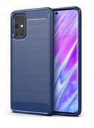 Etui i futerały do telefonów - Samsung Carbon Case elastyczne etui pokrowiec Galaxy S20 Ultra niebieski - miniaturka - grafika 1