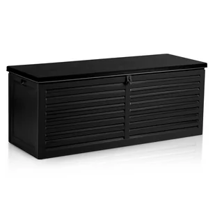 Plonos Skrzynia ogrodowa 143,5 x 57 x 53,5 cm 390 litrów czarna 480100 - Skrzynie ogrodowe - miniaturka - grafika 1