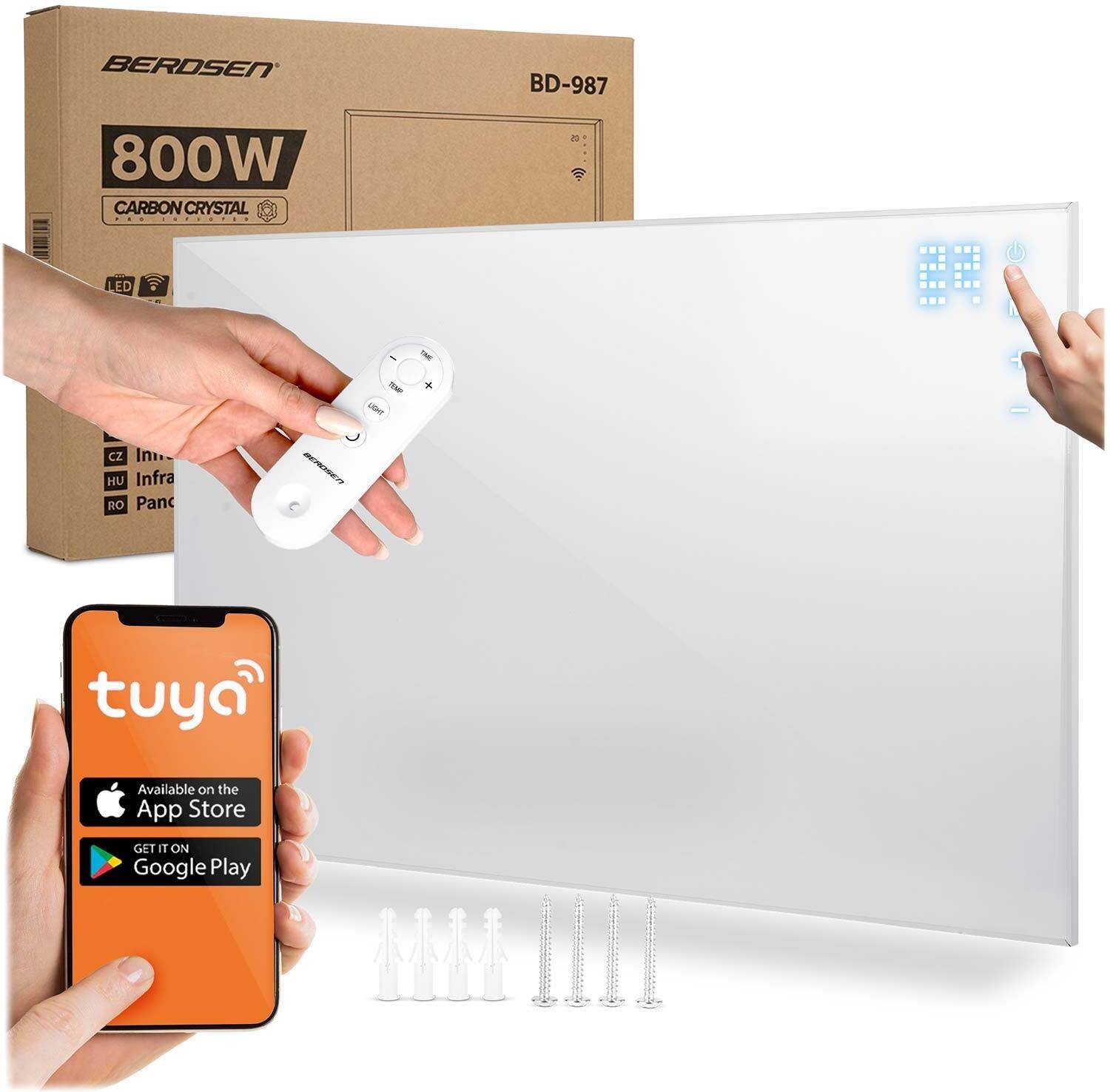Berdsen Grzejnik Na podczerwień 800 W BD-987 pilot WIFI aplikacja 398700