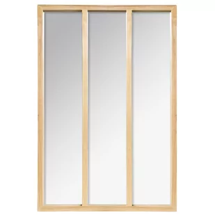 Drewniane Lustro Ścienne 76X116 Cm - Lustra - miniaturka - grafika 1