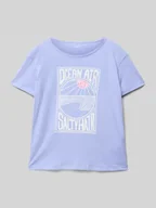 Koszulki dla dziewczynek - T-shirt z nadrukiem ze sloganem - miniaturka - grafika 1