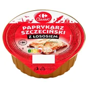 Konserwy i dania rybne - Carrefour Classic Paprykarz szczeciński z łososiem 250 g - miniaturka - grafika 1