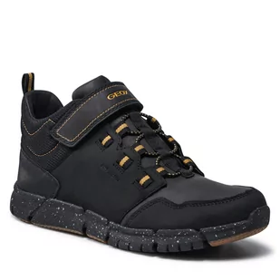 Geox Trzewiki J Flexyper B.B Abx A J949XA 032FU C9241 S Black/Dk Yellow - Półbuty damskie - miniaturka - grafika 1