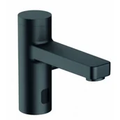 Baterie umywalkowe - KLUDI 3810039WR ZENTA SL elektroniczna bateria umywalkowa, z uchwytem regulacji tmp., zasilanie za pomocą baterii litowej 6V CR-P2; przepływ 3,8 l/min; czarny mat - miniaturka - grafika 1