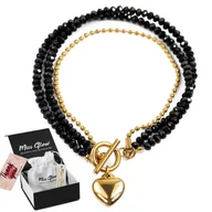 Bransoletki - Bransoletka serduszko STAL SZLACHETNA POZŁACANA - miniaturka - grafika 1