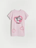 Sukienki i spódniczki dla dziewczynek - Reserved - Dzianinowa sukienka Kuromi - różowy - miniaturka - grafika 1