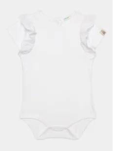 United Colors Of Benetton Body dziecięce 3P4ZAB00D Biały Regular Fit - Body dla niemowląt - miniaturka - grafika 1