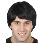 Dodatki do strojów karnawałowych - Smiffys Peruka party "Black Guy", czarna - miniaturka - grafika 1