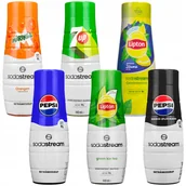 Syropy i koncentraty owocowe - 6x Syrop do SodaStream 440ml - Pepsi, Pepsi Max Bez Cukru, 7UP, Mirinda, Lipton Ice Tea Zielona Herbata, Lipton Ice Tea Cytryna - miniaturka - grafika 1
