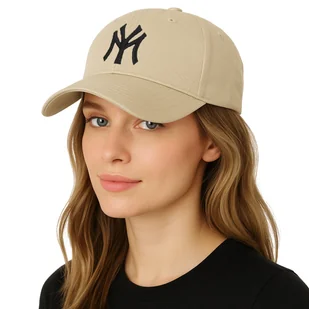 Czapka z daszkiem bejsbolówka damska męska MY DARK BEIGE - Czapki i chusty sportowe męskie - miniaturka - grafika 1