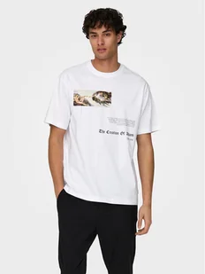 Only & Sons T-Shirt Apoh 22028207 Biały Relaxed Fit - Koszulki męskie - miniaturka - grafika 1