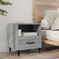 Szafki nocne - Lumarko Szafka nocna, szary dąb sonoma, materiał drewnopochodny - miniaturka - grafika 1