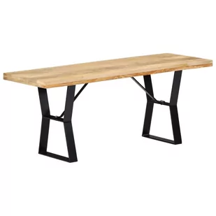 vidaXL Ławka, 110 cm, lite drewno mango - Ławki do przedpokoju - miniaturka - grafika 1