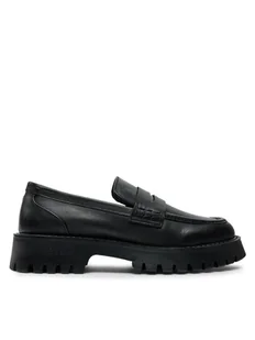 Guess Loafersy FM8GOM LEA12 Czarny - Półbuty męskie - miniaturka - grafika 1