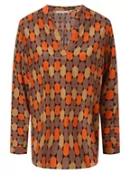 Koszule damskie - Eterna Comfort Fit - Bluzka damska, brązowy|pomarańczowy|wielokolorowy - miniaturka - grafika 1