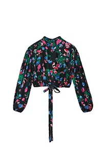 Bluzy damskie - Desigual Damska bluza z długim rękawem, czarny, XL - grafika 1
