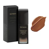 Podkłady do twarzy - Kanebo Flawless Satin, długotrwały podkład kryjący Fs206 Brown Beige, SPF 20, 30 ml - miniaturka - grafika 1