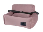 Legowiska dla psów - PETTO siedzisko samochodowe fotelik dla psa Oi różowy single - miniaturka - grafika 1