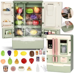 LODÓWKA INTERAKTYWNA DLA DZIECI WIELOFUNKCYJNA Z KOSTKARKĄ AKCESORIA ŚWIECI - Zabawki AGD LODÓWKA INTERAKTYWNA DLA DZIECI WIELOFUNKCYJNA Z KOSTKARKĄ AKCESORIA ŚWIECI - Zabawki AGD - miniaturka - grafika 1