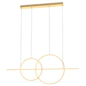 Lampy sufitowe - Geometryczna, złota, ledowa lampa wisząca MD7358-2A-3GT z serii CHOLET - miniaturka - grafika 1