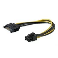 Kable komputerowe i do monitorów - Elmak Kabel zasilający Savio AK-20 SATA 15 pin M PCI Express 6 pin M KKS8KKBZ0010 - miniaturka - grafika 1