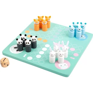 Small Foot, drewniany chińczyk Zwierzątka Ludo Animals - Gry planszowe - miniaturka - grafika 2
