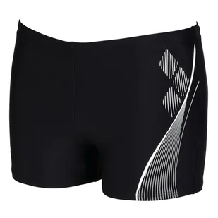 Męskie Bokserki kąpielowe ARENA MEN'S SWIM SHORT GRAPHIC 005122/510 – Czarny - Kąpielówki męskie - miniaturka - grafika 1