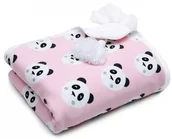 Koce i narzuty dla dzieci - Bawełniany Kocyk dla Dzieci i Niemowląt (Pandy buźki) - miniaturka - grafika 1