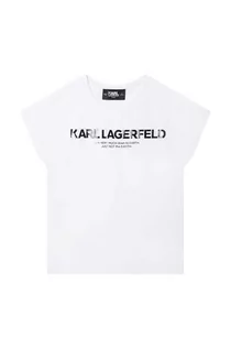 Koszulki dla dziewczynek - Karl Lagerfeld t-shirt dziecięcy kolor biały - grafika 1