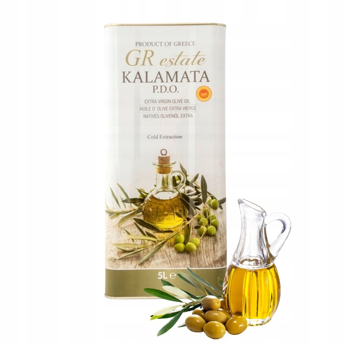 Grecka oliwa kalamata 5l Extra Virgin GR Estate Kalamata PDO oryginalna,