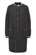 Kurtki damskie - Kaffe Damska kurtka z długim rękawem z kapturem, czarna głęboka, 38 - miniaturka - grafika 1