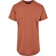 Koszulki męskie - Urban Classics Shaped Long Tee męski T-shirt brązowy Basics, Streetwear, Terracotta, L - miniaturka - grafika 1
