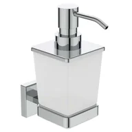 Mydelniczki i dozowniki mydła - Ideal Standard IOM Square - Dozownik mydła z uchwytem, szkło matowe/chrom E2252AA - miniaturka - grafika 1