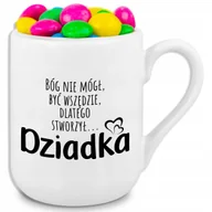 Kubki - Kubek Coffe Biały BÓG STWORZYŁ DZIADKA Prezent Dla Babci i Dziadka Wzory - miniaturka - grafika 1