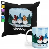 Gadżety dla niej i dla niego - ZESTAW KUBEK + PODUSZKA Z POSZEWKĄ- PREZENTY DLA FANA ŚWIĄTECZNE + IMIĘ - miniaturka - grafika 1