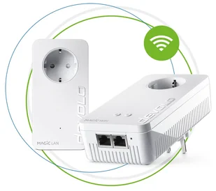 Devolo Magic 2 WiFi next Starter Kit 2400 Mbit/s Przewodowa sieć LAN Wi-Fi Biały 2 szt. 8614 - Powerline communications - miniaturka - grafika 1