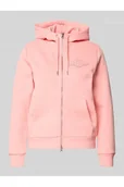 Bluzy damskie - Bluza rozpinana z dwustronnym zamkiem błyskawicznym i wyhaftowanym logo - Gant - miniaturka - grafika 1